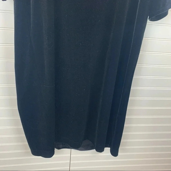 NWOT Eileen Fisher Stretch Velvet Shift Dress Black Casual Women’s Small - Picture 4 of 10